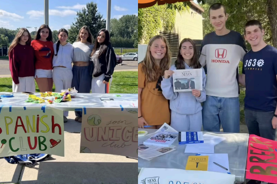 Spanish Club, UNICEF Club, and Bugle Members at the 2025 Club Fair - Images from Breck's Instagram