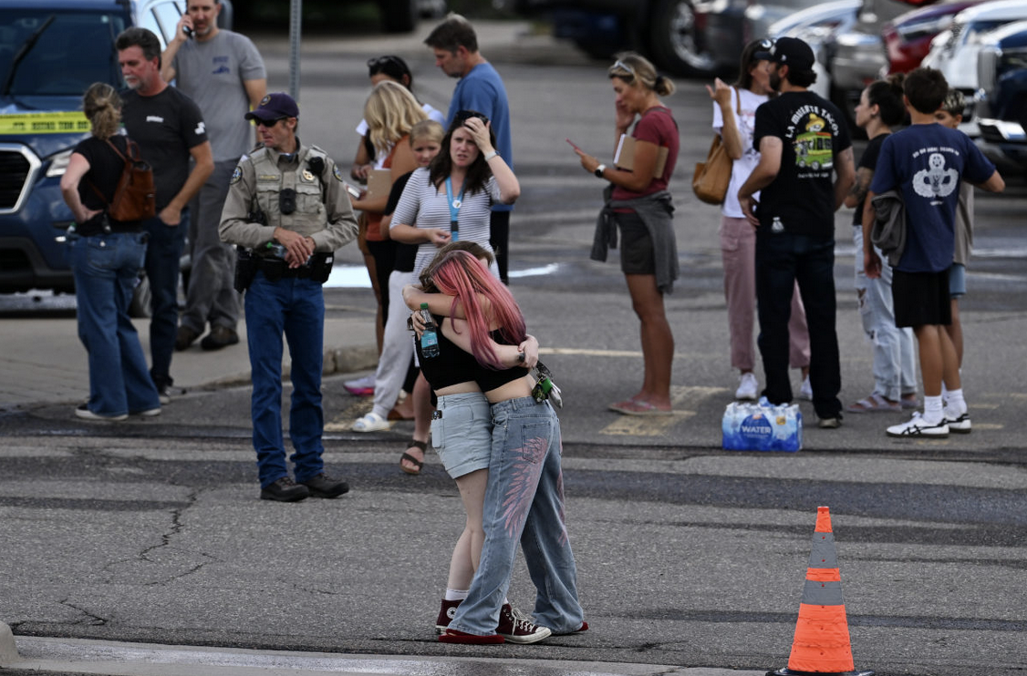Students reunite with loved ones and classmates outside Bergen Meadow Elementary School after a shooting at Evergreen High School in Evergreen, Colo., on Sept. 10, 2025 - Image by RJ Sangosti/Getty Images