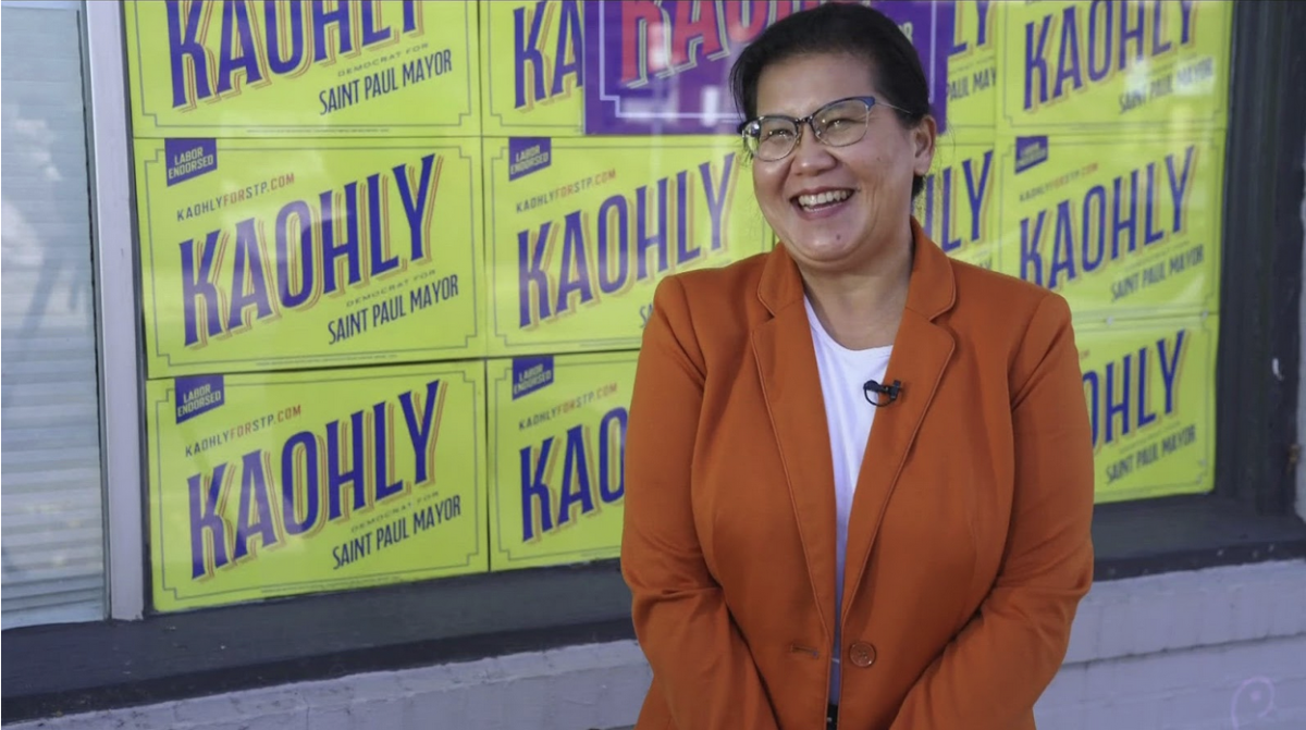 Kaohly Her being interviewed by Kare 11 on November 4th, 2025, election day.
