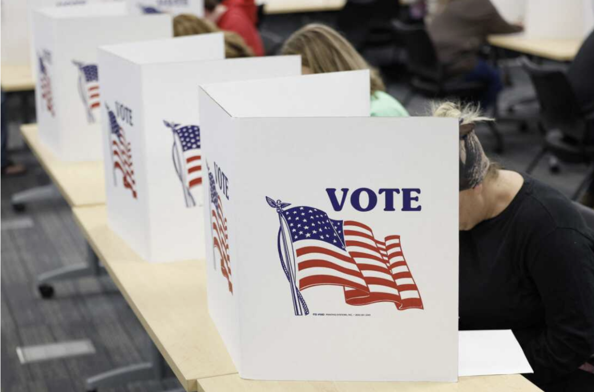 Voters on Election Day. Credit: NPR.
