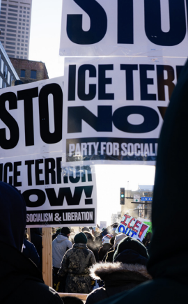 As an editorial board, we condemn ICE's
actions in Minnesota. Image by Editor Marit Everett '27.