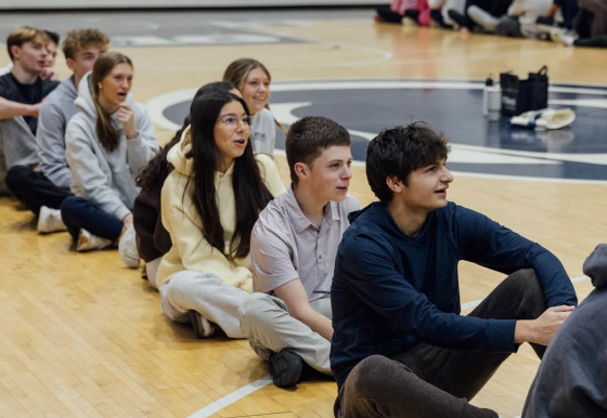 A group of sophmores participate in a Stampede activity. Image credit Breck Instagram.
